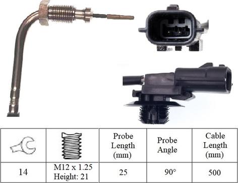 LUCAS LGS7211 - Sensore, Temperatura gas scarico autozon.pro