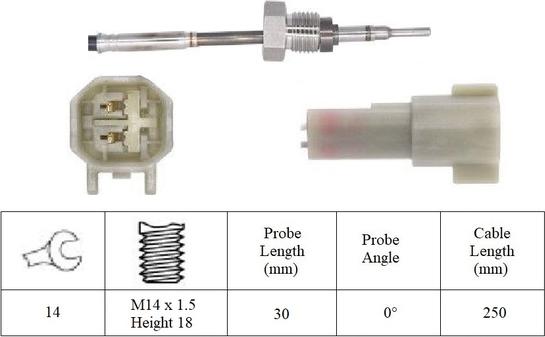 LUCAS LGS7281 - Sensore, Temperatura gas scarico autozon.pro