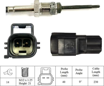 LUCAS LGS7279 - Sensore, Temperatura gas scarico autozon.pro