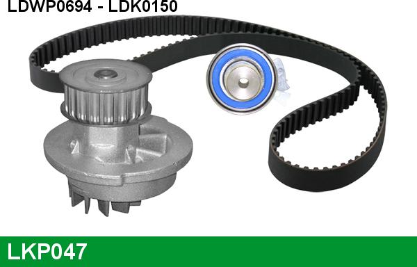 LUCAS LKP047 - Pompa acqua + Kit cinghie dentate autozon.pro