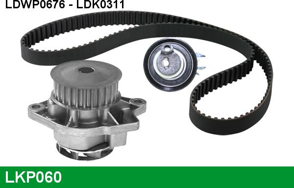 LUCAS LKP060 - Pompa acqua + Kit cinghie dentate autozon.pro