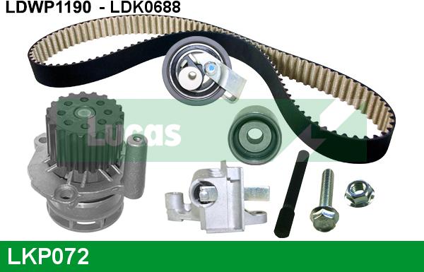 LUCAS LKP072 - Pompa acqua + Kit cinghie dentate autozon.pro