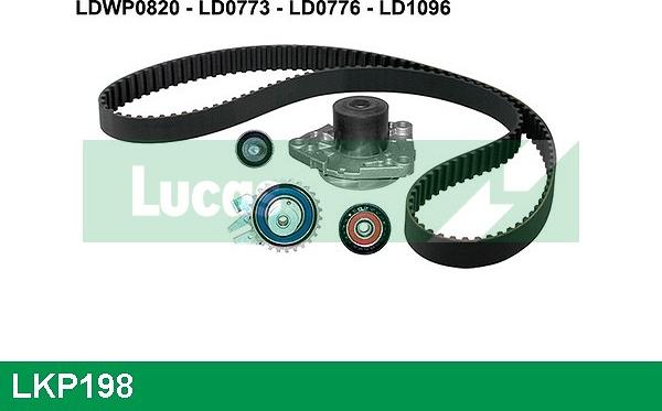 LUCAS LKP198 - Pompa acqua + Kit cinghie dentate autozon.pro