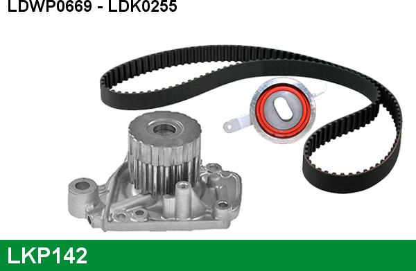 LUCAS LKP142 - Pompa acqua + Kit cinghie dentate autozon.pro