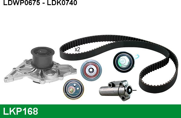 LUCAS LKP168 - Pompa acqua + Kit cinghie dentate autozon.pro