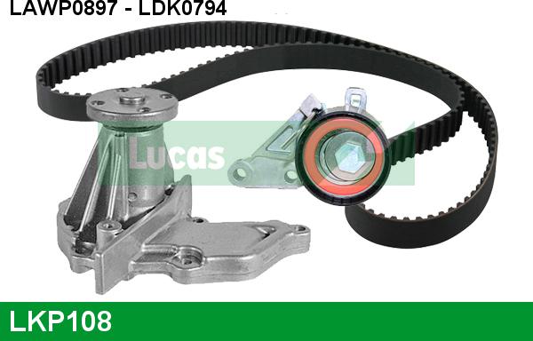 LUCAS LKP108 - Pompa acqua + Kit cinghie dentate autozon.pro