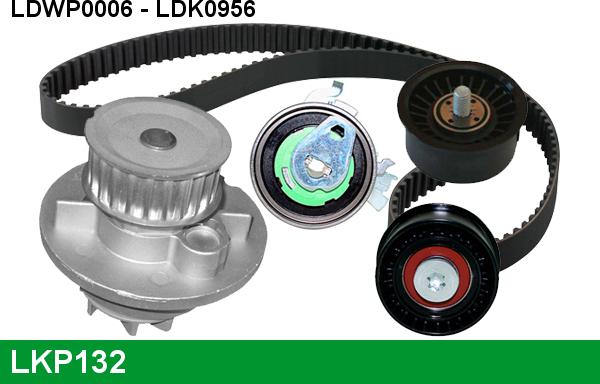 LUCAS LKP132 - Pompa acqua + Kit cinghie dentate autozon.pro