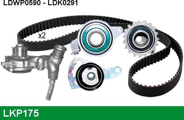 LUCAS LKP175 - Pompa acqua + Kit cinghie dentate autozon.pro