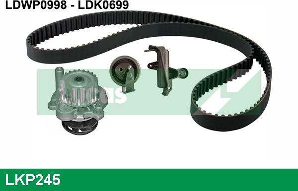 LUCAS LKP245 - Pompa acqua + Kit cinghie dentate autozon.pro