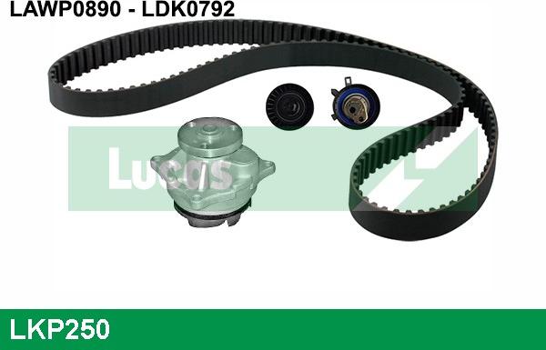 LUCAS LKP250 - Pompa acqua + Kit cinghie dentate autozon.pro