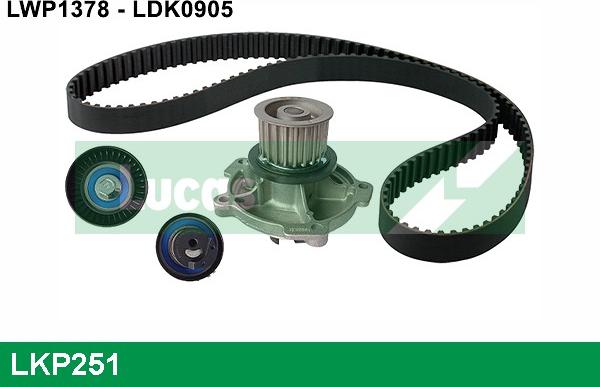 LUCAS LKP251 - Pompa acqua + Kit cinghie dentate autozon.pro