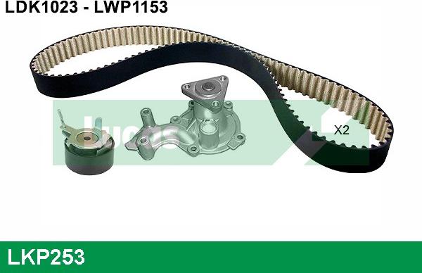 LUCAS LKP253 - Pompa acqua + Kit cinghie dentate autozon.pro