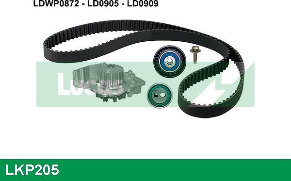 LUCAS LKP205 - Pompa acqua + Kit cinghie dentate autozon.pro