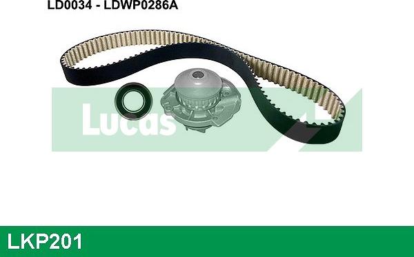 LUCAS LKP201 - Pompa acqua + Kit cinghie dentate autozon.pro