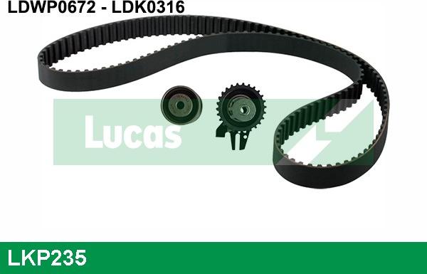 LUCAS LKP235 - Pompa acqua + Kit cinghie dentate autozon.pro