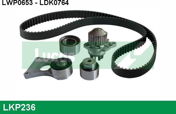 LUCAS LKP236 - Pompa acqua + Kit cinghie dentate autozon.pro