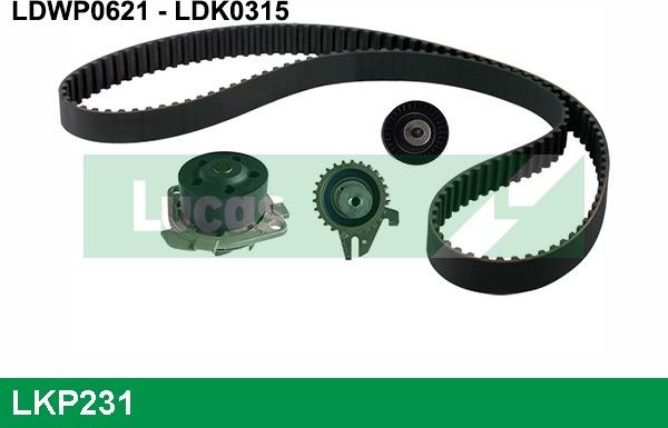 LUCAS LKP231 - Pompa acqua + Kit cinghie dentate autozon.pro