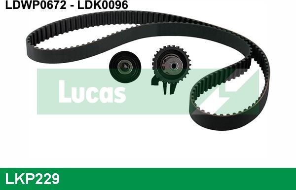 LUCAS LKP229 - Pompa acqua + Kit cinghie dentate autozon.pro