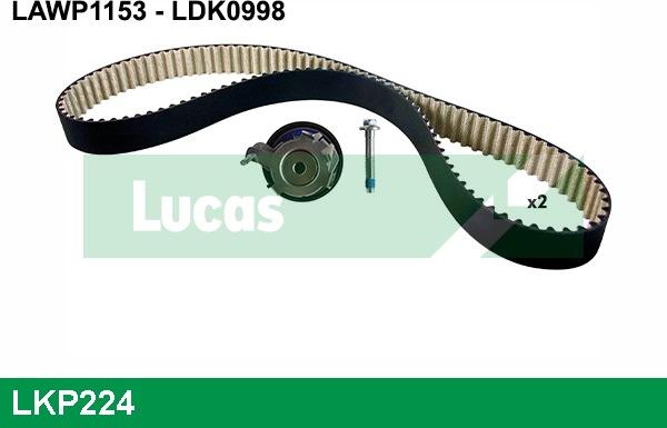 LUCAS LKP224 - Pompa acqua + Kit cinghie dentate autozon.pro