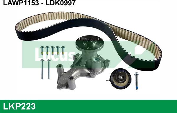 LUCAS LKP223 - Pompa acqua + Kit cinghie dentate autozon.pro