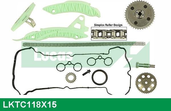 LUCAS LKTC118X15 - Kit catena distribuzione autozon.pro