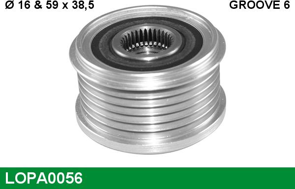 LUCAS LOPA0056 - Puleggia cinghia, Alternatore autozon.pro