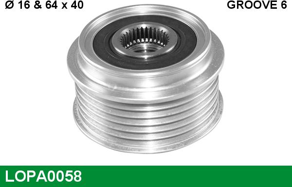 LUCAS LOPA0058 - Puleggia cinghia, Alternatore autozon.pro