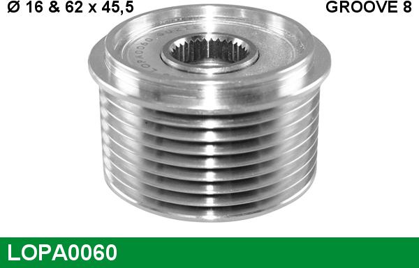 LUCAS LOPA0060 - Puleggia cinghia, Alternatore autozon.pro