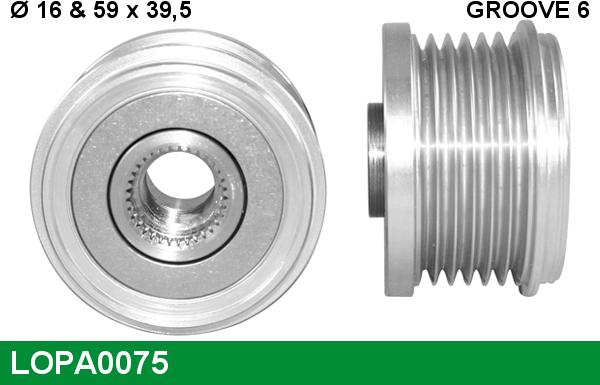 LUCAS LOPA0075 - Puleggia cinghia, Alternatore autozon.pro