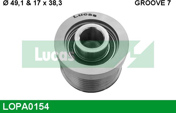 LUCAS LOPA0154 - Puleggia cinghia, Alternatore autozon.pro