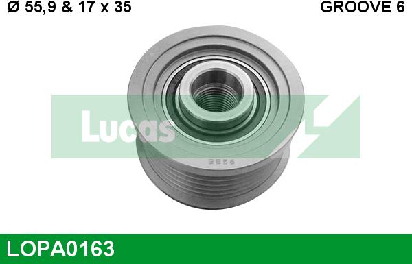 LUCAS LOPA0163 - Puleggia cinghia, Alternatore autozon.pro