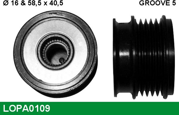 LUCAS LOPA0109 - Puleggia cinghia, Alternatore autozon.pro