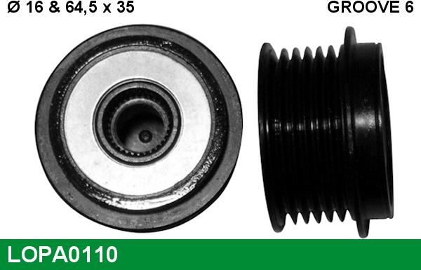 LUCAS LOPA0110 - Puleggia cinghia, Alternatore autozon.pro