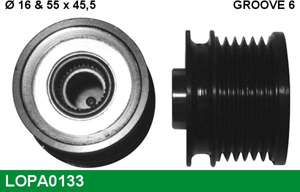 LUCAS LOPA0133 - Puleggia cinghia, Alternatore autozon.pro