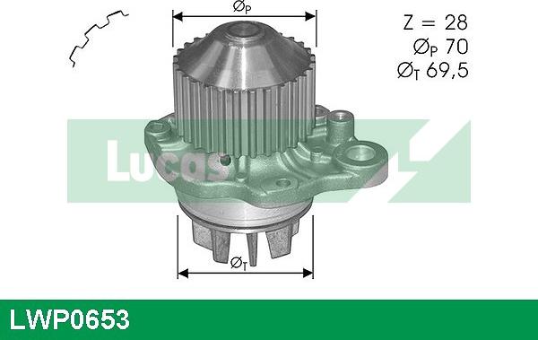 LUCAS LWP0653 - Pompa acqua autozon.pro