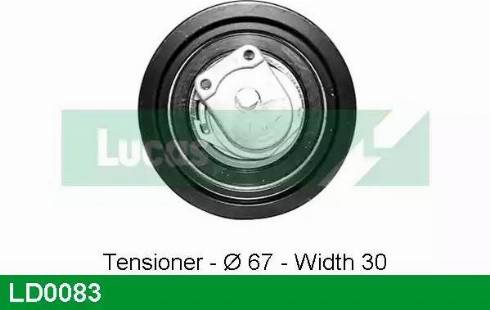 Lucas Engine Drive LD0083 - Rullo tenditore, Cinghia dentata autozon.pro