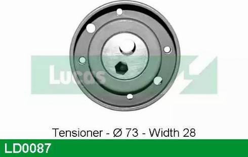 Lucas Engine Drive LD0087 - Rullo tenditore, Cinghia dentata autozon.pro