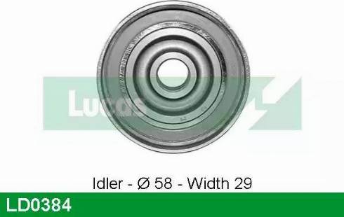 Lucas Engine Drive LD0384 - Rullo tenditore, Cinghia dentata autozon.pro