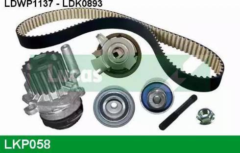 Lucas Engine Drive LKP058 - Pompa acqua + Kit cinghie dentate autozon.pro