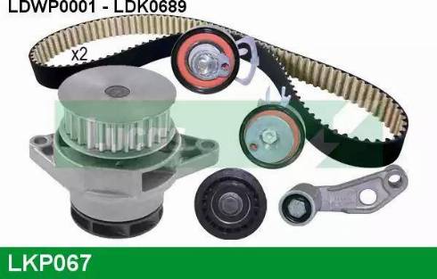 Lucas Engine Drive LKP067 - Pompa acqua + Kit cinghie dentate autozon.pro