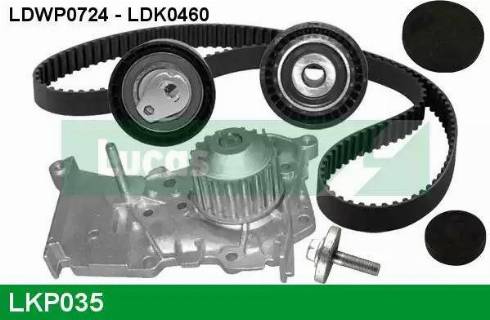 Lucas Engine Drive LKP035 - Pompa acqua + Kit cinghie dentate autozon.pro