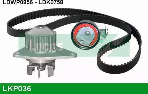 Lucas Engine Drive LKP036 - Pompa acqua + Kit cinghie dentate autozon.pro