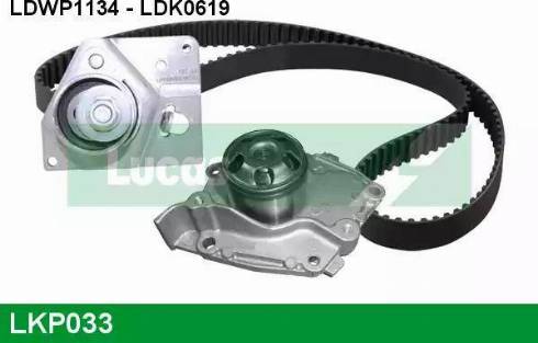 Lucas Engine Drive LKP033 - Pompa acqua + Kit cinghie dentate autozon.pro