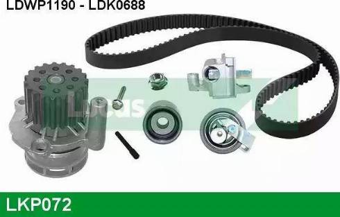 Lucas Engine Drive LKP072 - Pompa acqua + Kit cinghie dentate autozon.pro