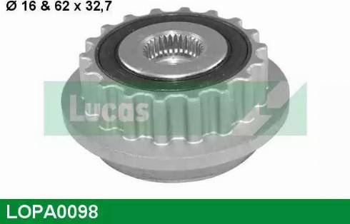 Lucas Engine Drive LOPA0098 - Puleggia cinghia, Alternatore autozon.pro