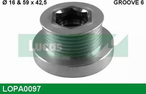 Lucas Engine Drive LOPA0097 - Puleggia cinghia, Alternatore autozon.pro