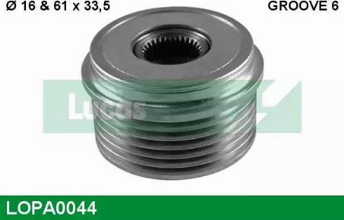 Lucas Engine Drive LOPA0044 - Puleggia cinghia, Alternatore autozon.pro