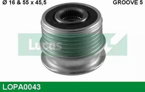 Lucas Engine Drive LOPA0043 - Puleggia cinghia, Alternatore autozon.pro