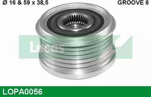 Lucas Engine Drive LOPA0056 - Puleggia cinghia, Alternatore autozon.pro