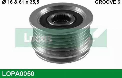 Lucas Engine Drive LOPA0050 - Puleggia cinghia, Alternatore autozon.pro